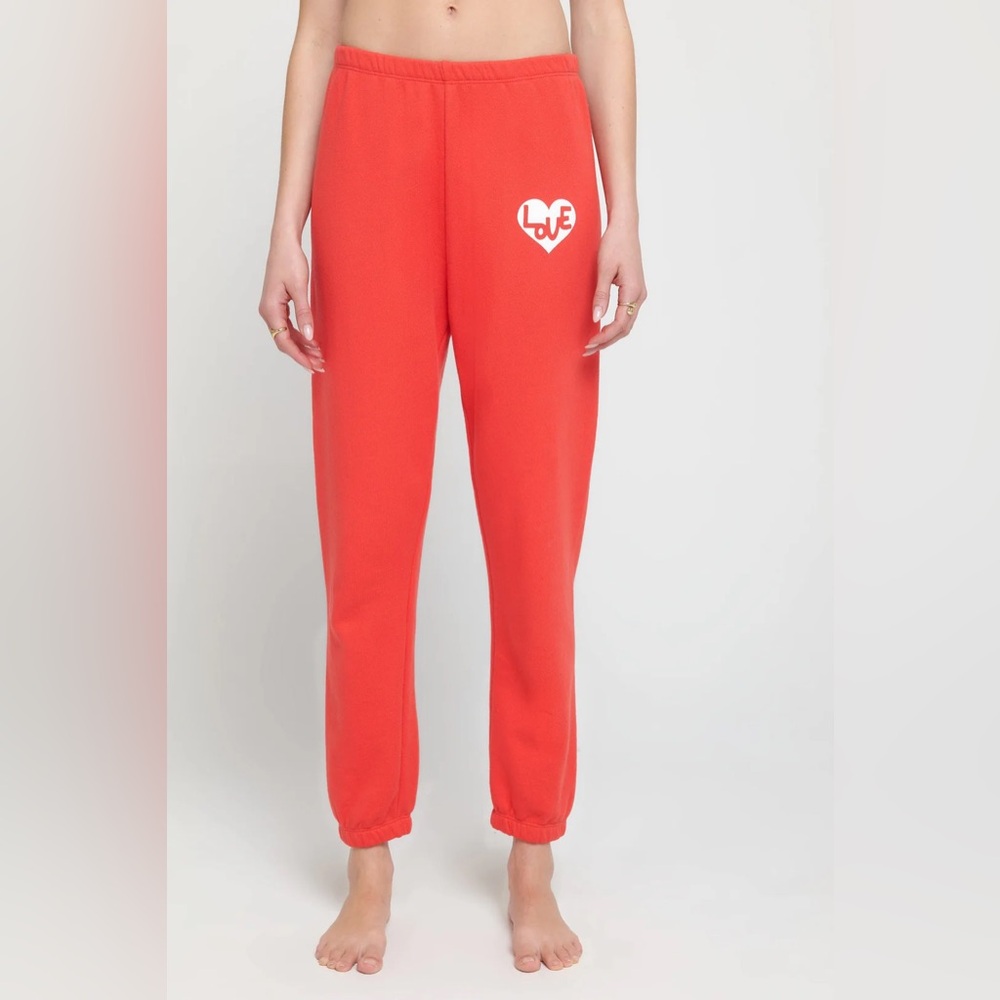 SPIRITUAL GANGSTER HEART LUNA SWEATPANT - RUBY RED
